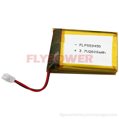 Lithium Battery 3.7V 2000mAh Rechargeable Battery Pack 553450